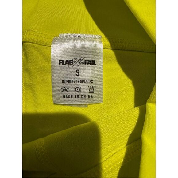 Flag Nor Fail Vivid V2 shorts size small lime yellow green new with tags - Picture 4 of 11